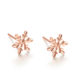 Solid 18K Rose Gold Ball Earring Studs